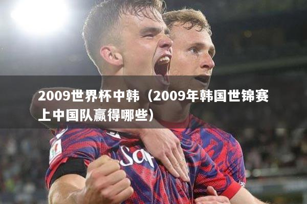 2009世界杯中韩（2009年韩国世锦赛上中国队赢得哪些）