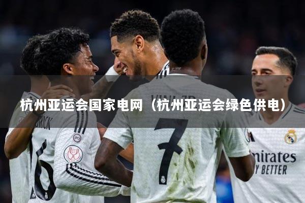 杭州亚运会国家电网（杭州亚运会绿色供电）